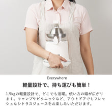 画像をギャラリービューアに読み込む, ヒューロム シトラスジューサー CJ-B03AWH(ホワイト)